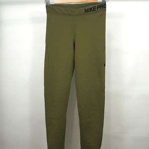 Nike Pro Olive Mesh Tight Leggings